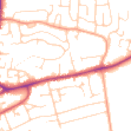 Daytime road noise heatmap for OX12 8EL