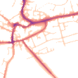 Daytime road noise heatmap for OX12 8EW