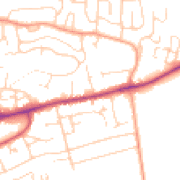 Daytime road noise heatmap for OX12 8FE