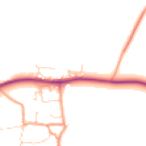 Daytime road noise heatmap for OX12 8GF