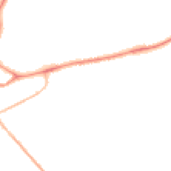 Night-time road noise heatmap for OX12 8GP