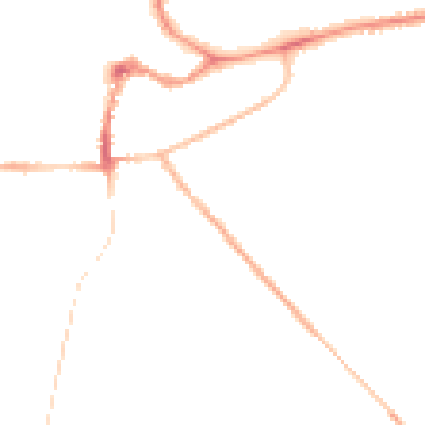 Night-time road noise heatmap for OX12 8HS