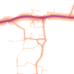 Daytime road noise heatmap for OX12 8HU