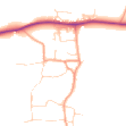 Daytime road noise heatmap for OX12 8JW