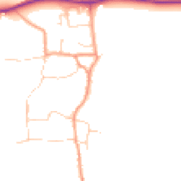 Daytime road noise heatmap for OX12 8JY