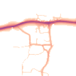 Daytime road noise heatmap for OX12 8LR