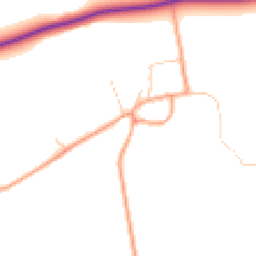 Daytime road noise heatmap for OX12 8PF