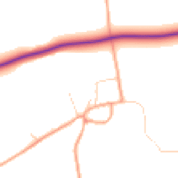 Daytime road noise heatmap for OX12 8TP