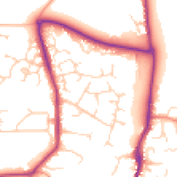 Daytime road noise heatmap for OX12 9EX