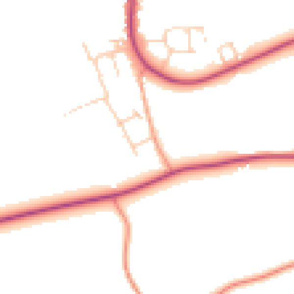 Daytime road noise heatmap for OX12 9RS