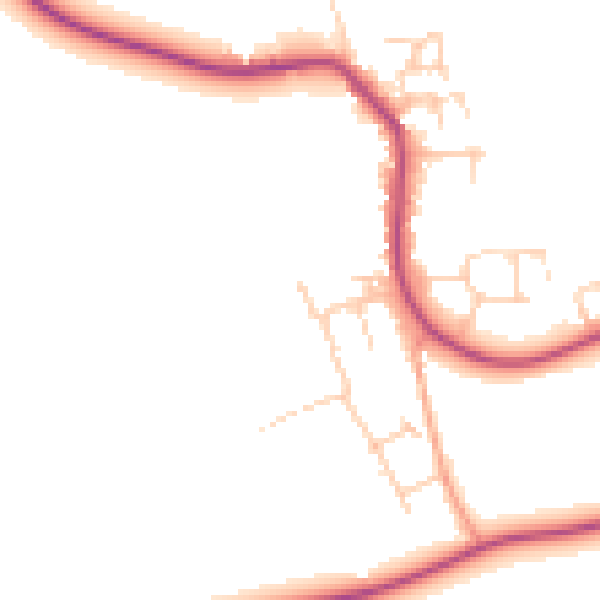 Daytime road noise heatmap for OX12 9SB