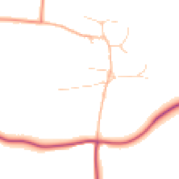Daytime road noise heatmap for OX12 9UH
