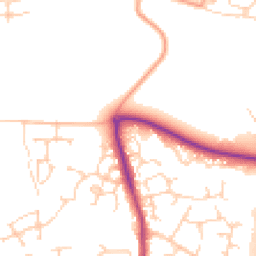 Daytime road noise heatmap for OX12 9YH