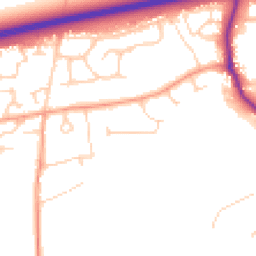 Daytime road noise heatmap for OX13 5AD