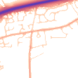 Daytime road noise heatmap for OX13 5AE