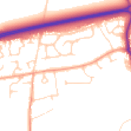 Daytime road noise heatmap for OX13 5AF
