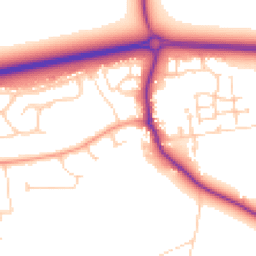 Daytime road noise heatmap for OX13 5AH