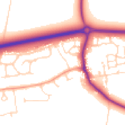 Daytime road noise heatmap for OX13 5AJ