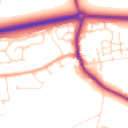 Daytime road noise heatmap for OX13 5AL