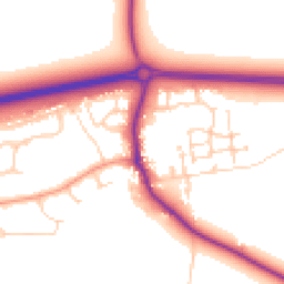 Daytime road noise heatmap for OX13 5AN