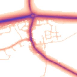 Daytime road noise heatmap for OX13 5AP