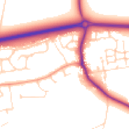 Daytime road noise heatmap for OX13 5AQ