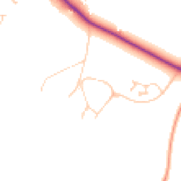 Daytime road noise heatmap for OX13 5AS
