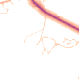 Daytime road noise heatmap for OX13 5AT