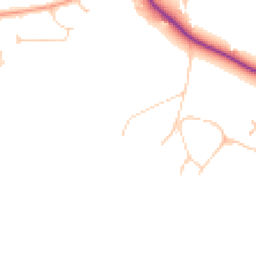 Daytime road noise heatmap for OX13 5AU
