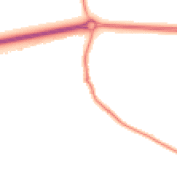 Night-time road noise heatmap for OX13 5AW