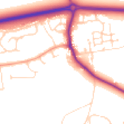 Daytime road noise heatmap for OX13 5AY