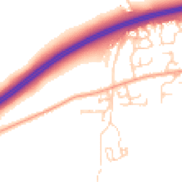 Daytime road noise heatmap for OX13 5BJ