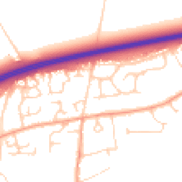 Daytime road noise heatmap for OX13 5BY