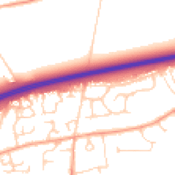 Daytime road noise heatmap for OX13 5BZ