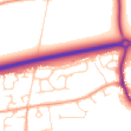 Daytime road noise heatmap for OX13 5DA