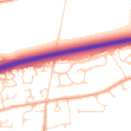 Daytime road noise heatmap for OX13 5DD