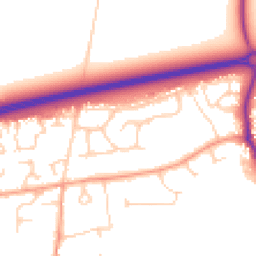 Daytime road noise heatmap for OX13 5DH