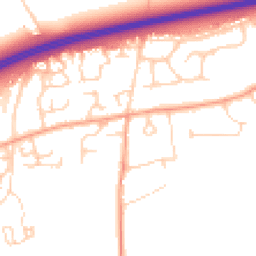 Daytime road noise heatmap for OX13 5DL