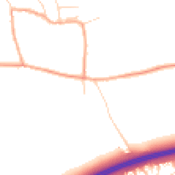 Daytime road noise heatmap for OX13 5ED