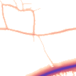 Daytime road noise heatmap for OX13 5EQ