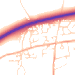 Daytime road noise heatmap for OX13 5EY