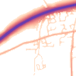 Daytime road noise heatmap for OX13 5FL