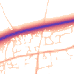 Daytime road noise heatmap for OX13 5FN