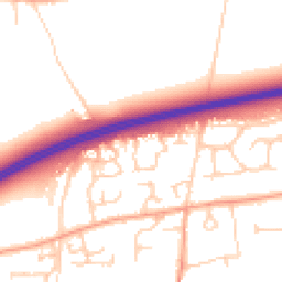 Daytime road noise heatmap for OX13 5FP