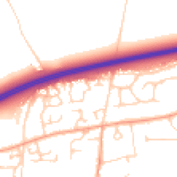 Daytime road noise heatmap for OX13 5FQ