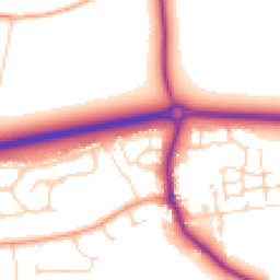Daytime road noise heatmap for OX13 5FS