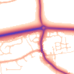 Daytime road noise heatmap for OX13 5FT