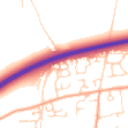 Daytime road noise heatmap for OX13 5FX