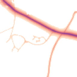 Daytime road noise heatmap for OX13 5GD