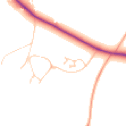 Daytime road noise heatmap for OX13 5GF